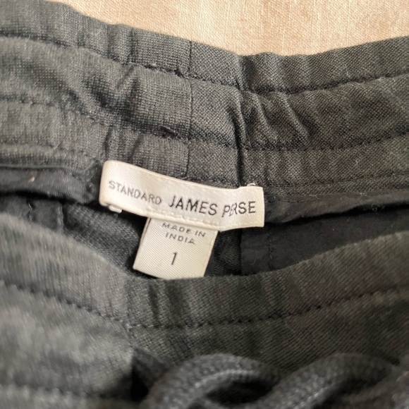 TWO James Perse linen blend drawstring cuffed trouser pants size 1 - Picture 2 of 8
